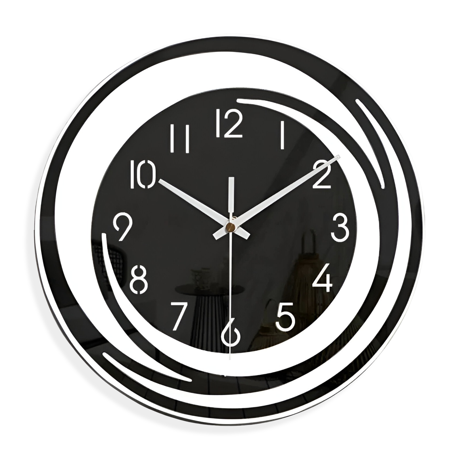 Sorana | Modern Black Acrylic Wall Clock | Scandinavian Design