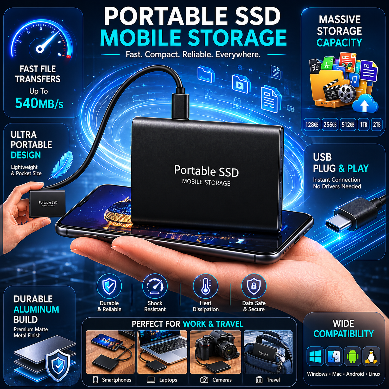 Portable USB External SSD | Mobile Storage Device