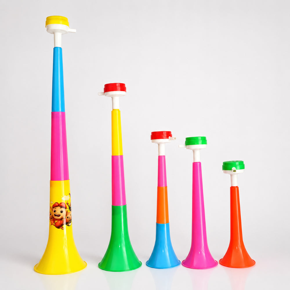 Foldable Vuvuzela Set | Horns for Stadiums and Parties