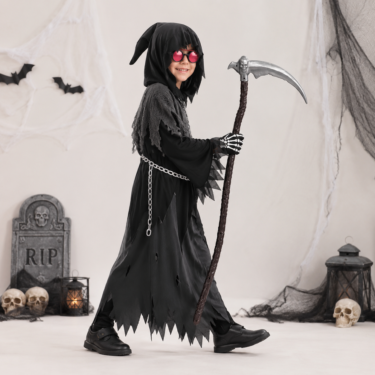 Hooded Grim Reaper Tunic | Halloween Costume