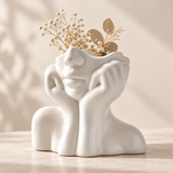 Handmade Decorative Vase | Original Face Sculpture