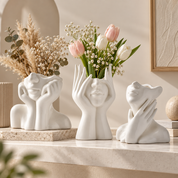 Handmade Decorative Vase | Original Face Sculpture