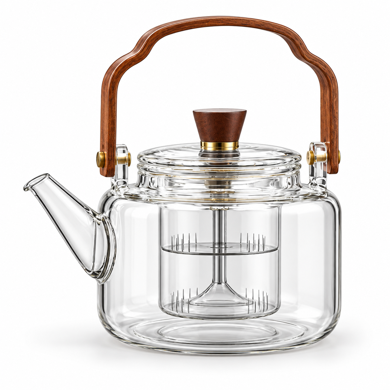 Heat-Resistant Glass Teapot | Wooden Handle