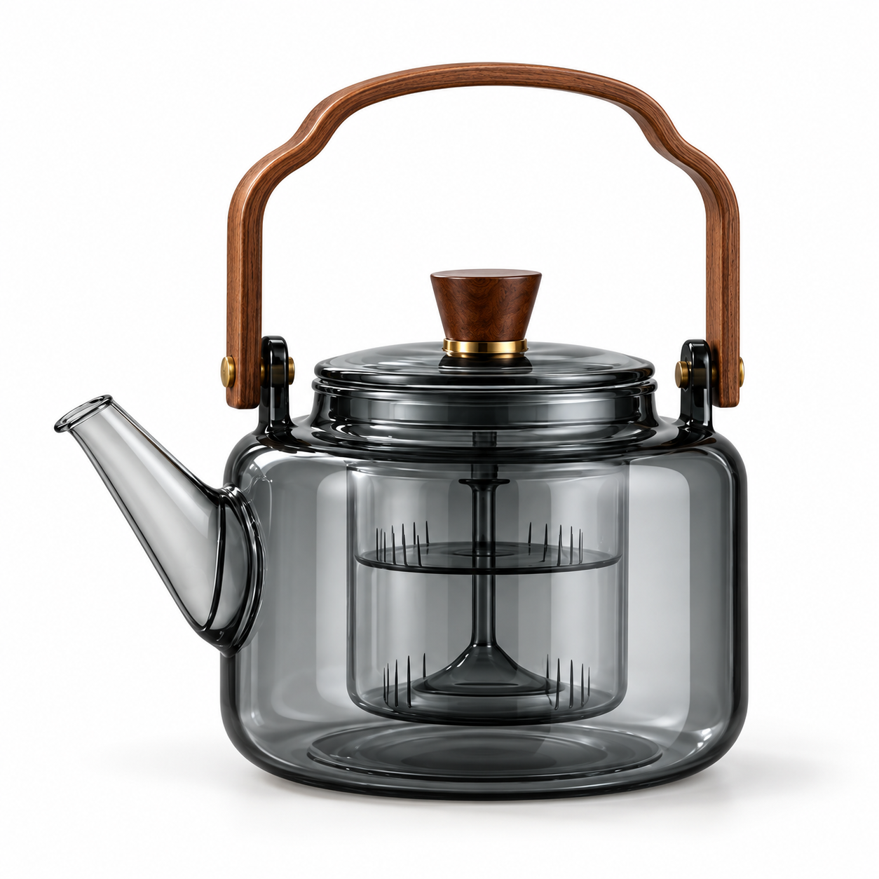 Heat-Resistant Glass Teapot | Wooden Handle