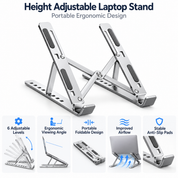 Height-Adjustable Laptop Stand | Ergonomic and Portable