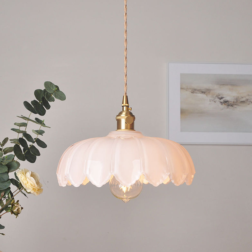 Vintage Flower Pendant | Coloured Crystal Light