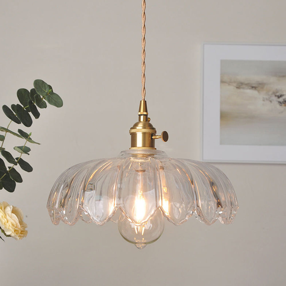 Vintage Flower Pendant | Coloured Crystal Light