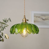 Vintage Flower Pendant | Coloured Crystal Light