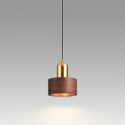Cylinder Pendant | Japanese-Style Walnut and Brass