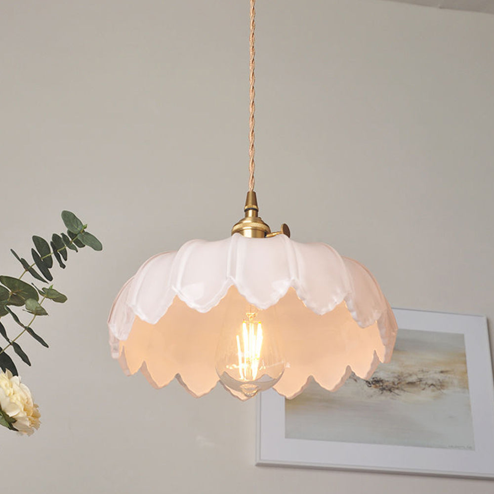 Vintage Flower Pendant | Coloured Crystal Light