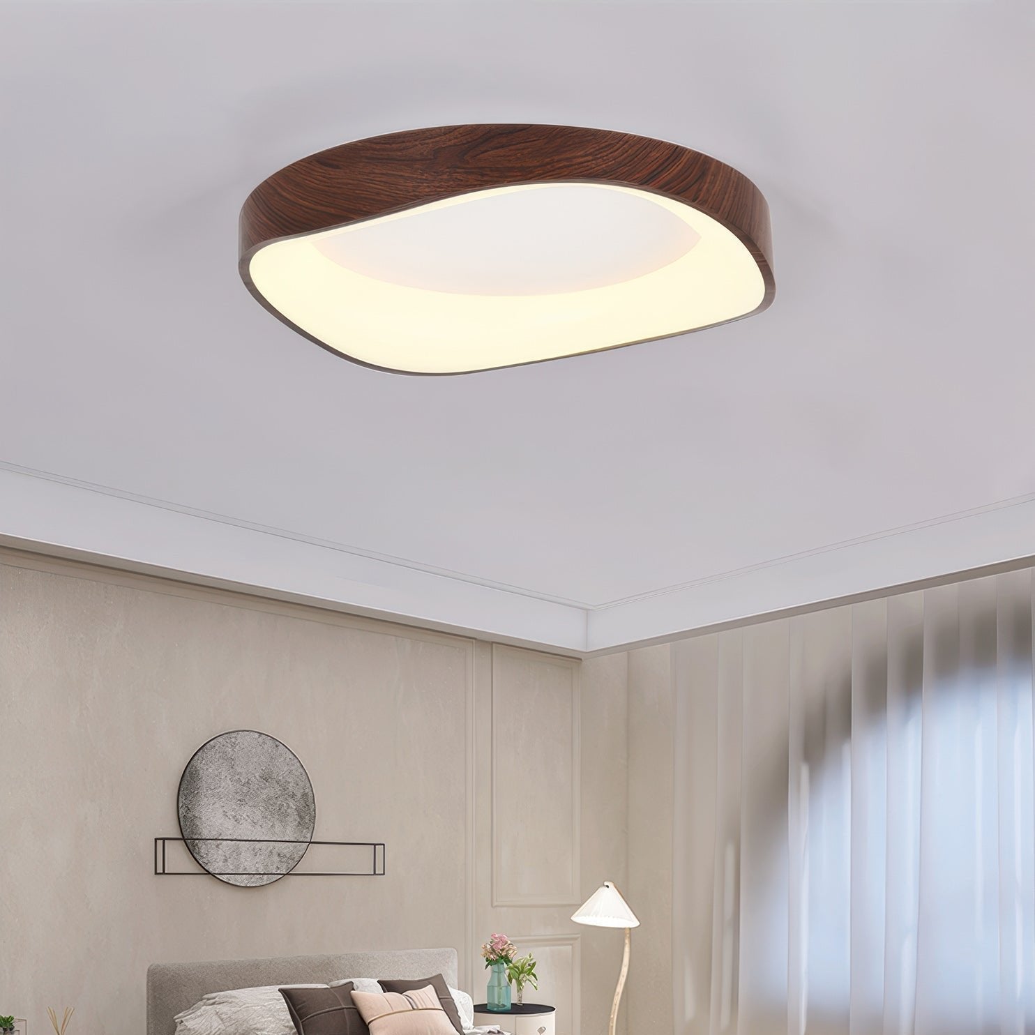 Nordic Artistic Ceiling Light | Wood Grain Effect