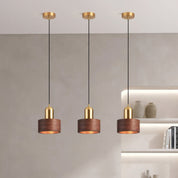 Cylinder Pendant | Japanese-Style Walnut and Brass