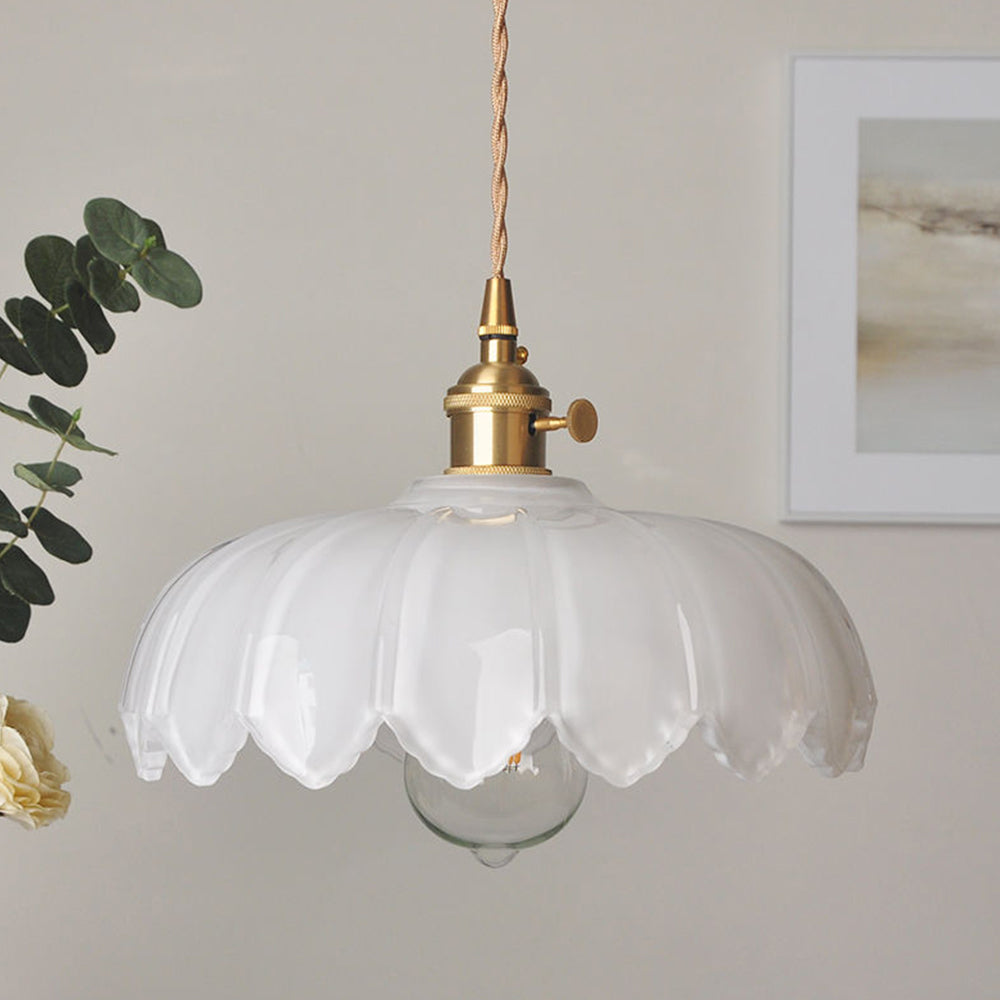 Vintage Flower Pendant | Coloured Crystal Light