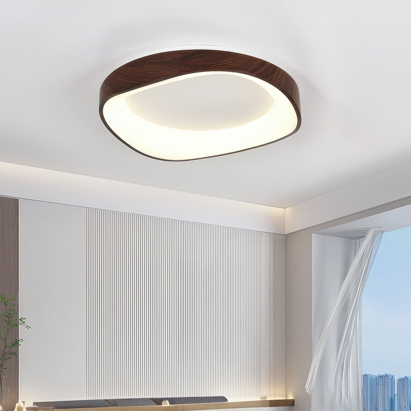 Nordic Artistic Ceiling Light | Wood Grain Effect
