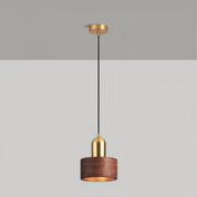 Cylinder Pendant | Japanese-Style Walnut and Brass