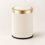 Oval Pressure-Lid Bin | Compact for Bathroom and Home