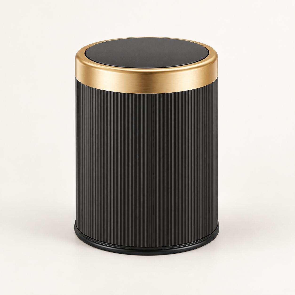 Oval Pressure-Lid Bin | Compact for Bathroom and Home