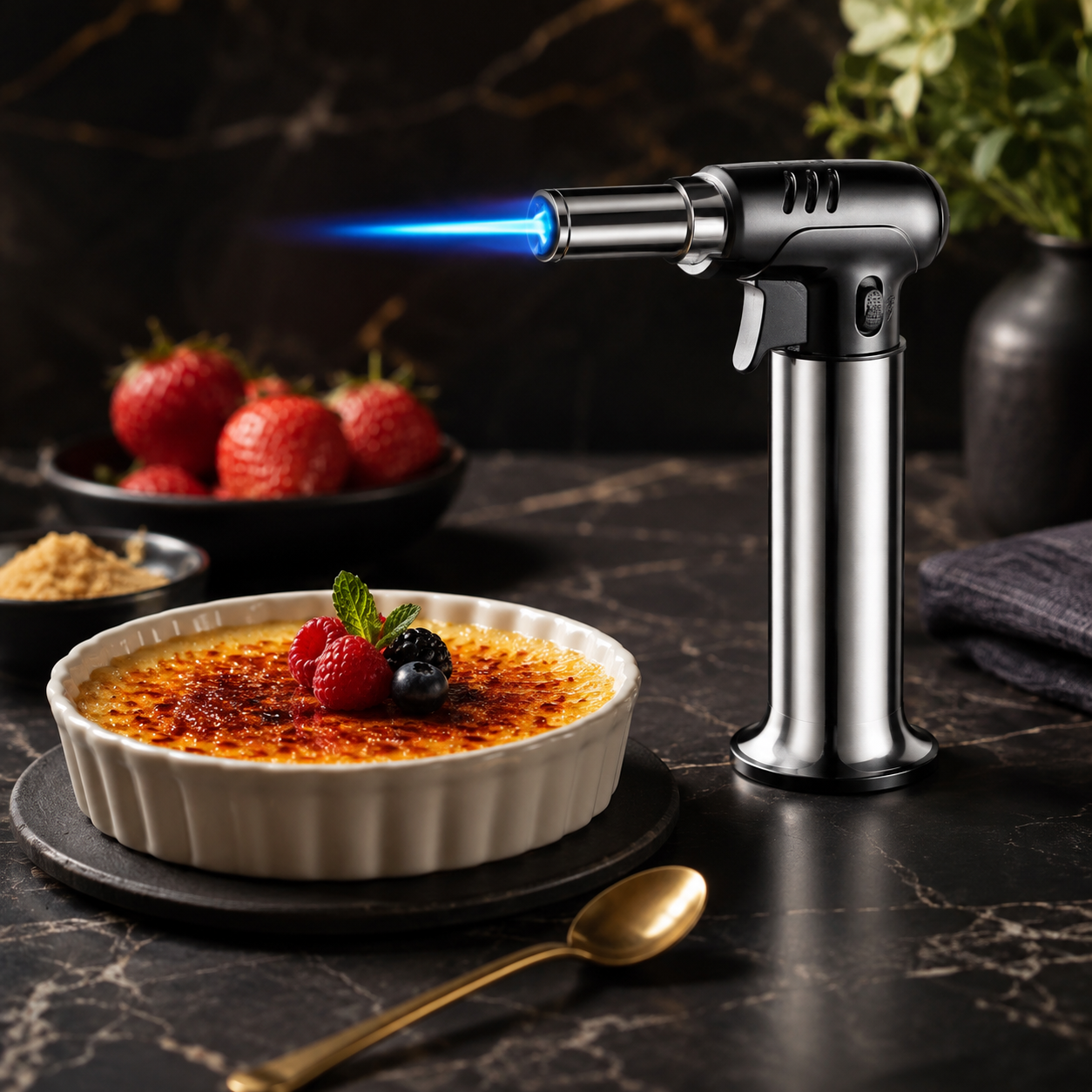 Rechargeable Butane Kitchen Torch | Adjustable Flame