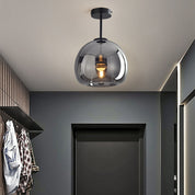 Vintage Bubble Glass Ceiling Light | Amber Retro Pendant