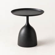 Round Metal Side Table | Modern Minimalist Pedestal
