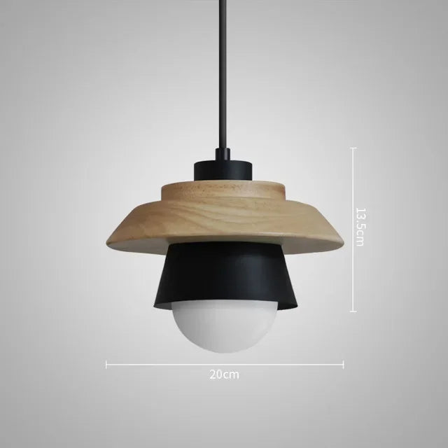 Nordic Wooden Pendant | Coloured Macaron Design
