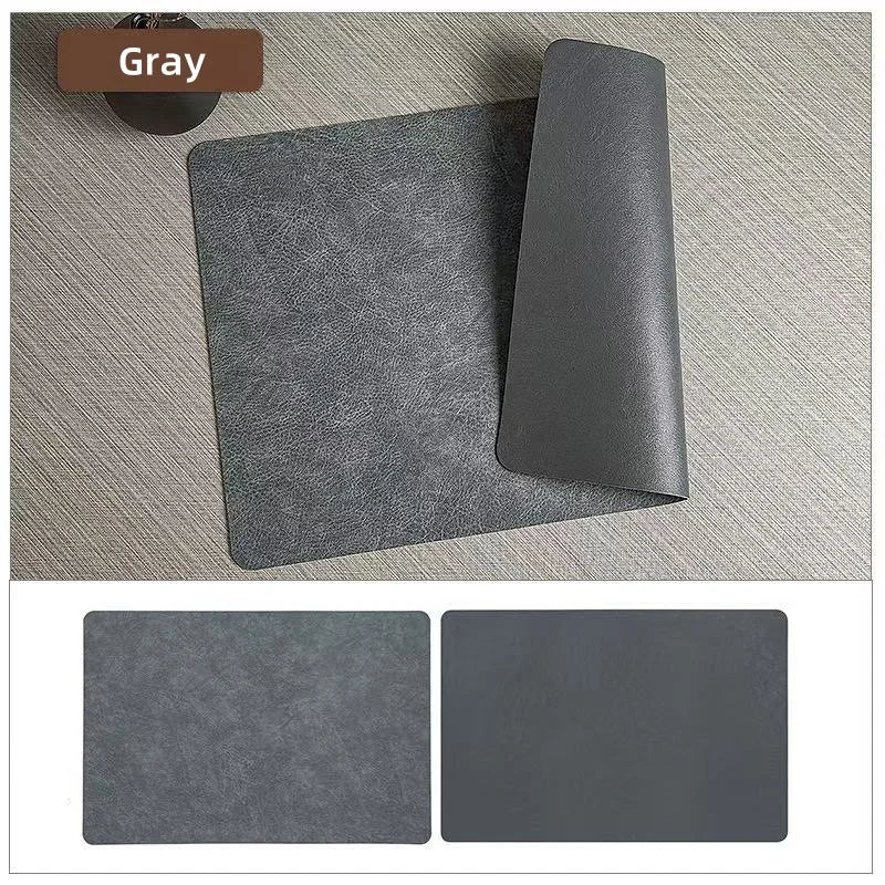 Double-Sided Faux Leather Placemats | Heat-Resistant and Waterproof