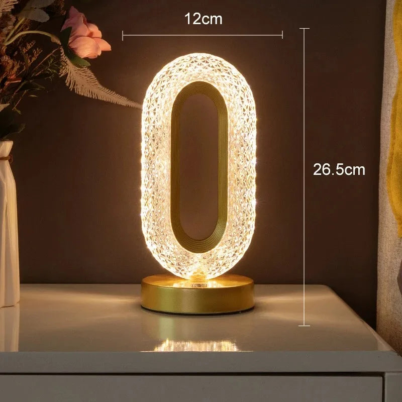 Stellora | Rechargeable 3D Crystal Night Light | Variable Touch Lamp