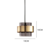 Nordic Crystal Pendant | Modern Brass Cylinder Design