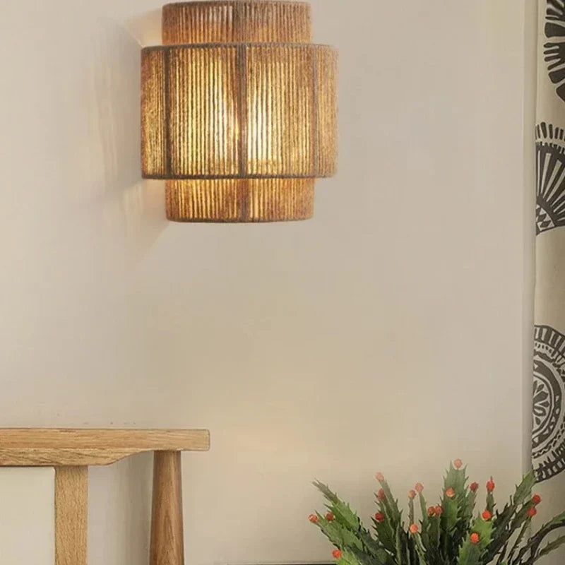 RattanGlow | Hand-Woven Rattan Wall Light