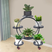 Metal Plant Stand with Wheels | 6-Tier Shelf for Pots