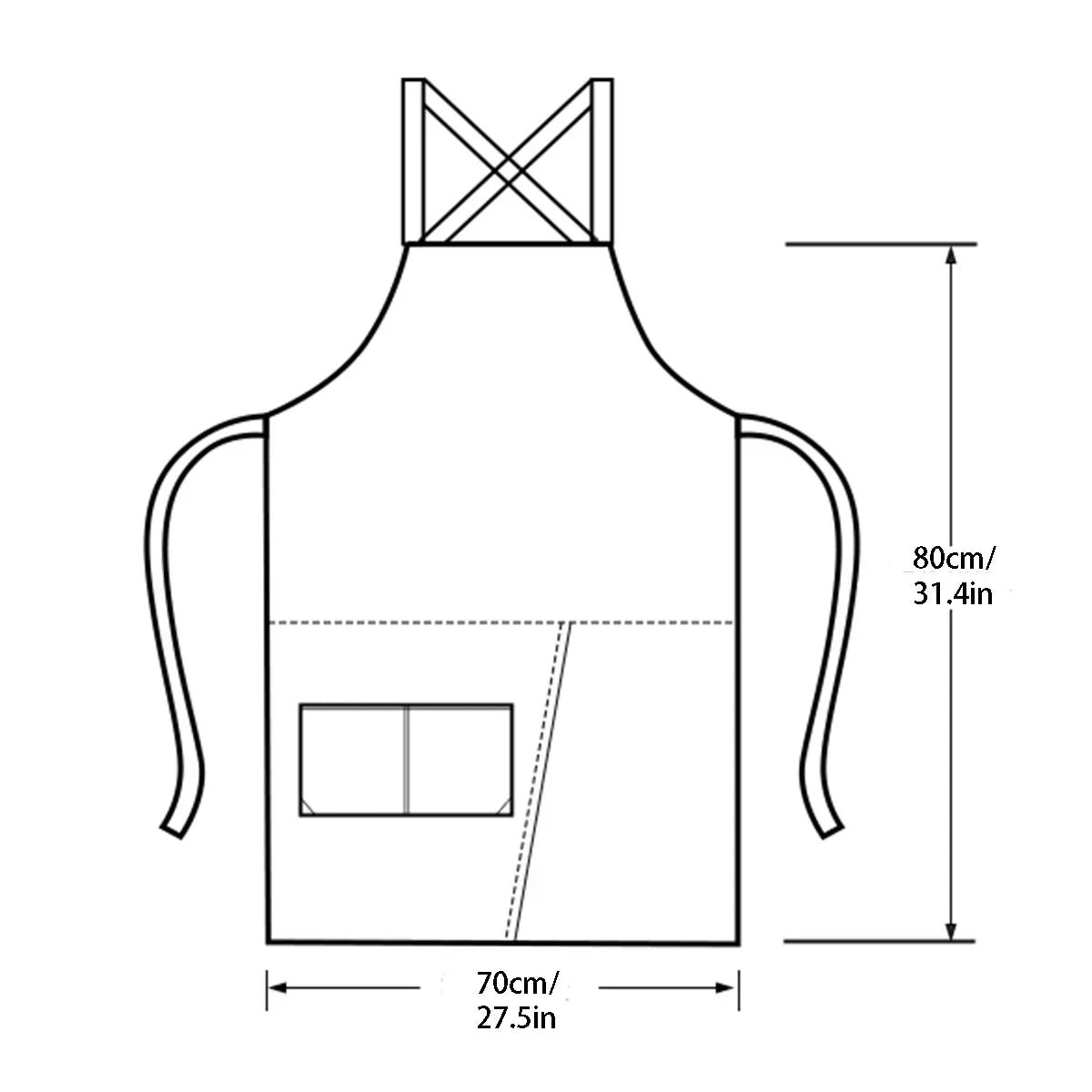 WorkEase | Waterproof Canvas Apron | Open Skirt with Pockets