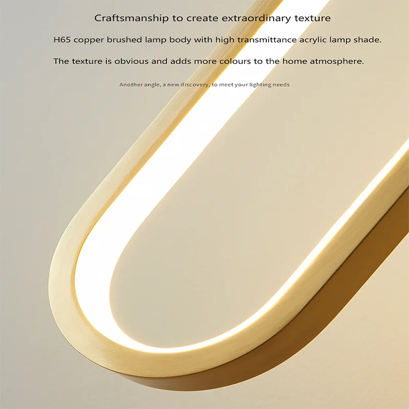 Modern Minimalist LED Pendant | Gold and Black for Bedroom, Dining Room and Living Room
