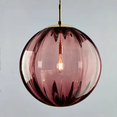 Modern Crystal Ball Pendant | Nordic Elegance