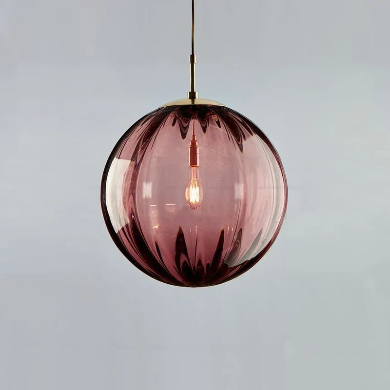 Modern Crystal Ball Pendant | Nordic Elegance