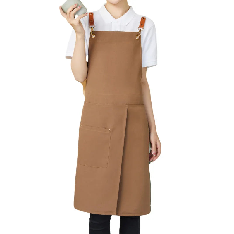 WorkEase | Waterproof Canvas Apron | Open Skirt with Pockets
