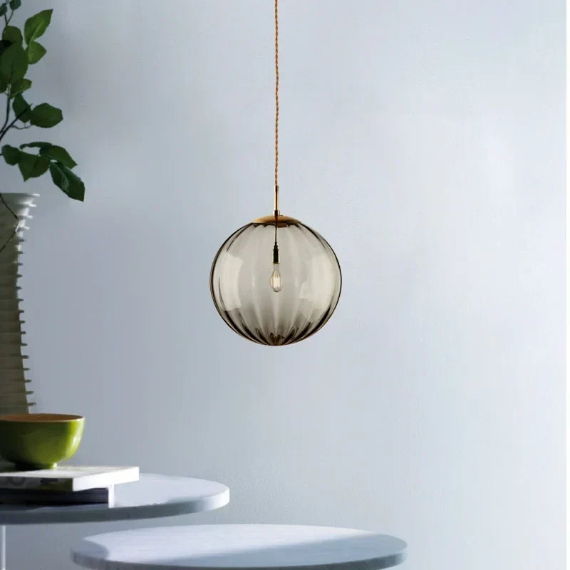 Modern Crystal Ball Pendant | Nordic Elegance