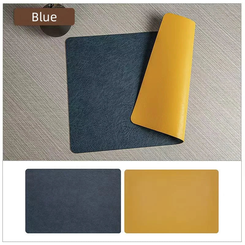 Double-Sided Faux Leather Placemats | Heat-Resistant and Waterproof