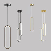 Modern Minimalist LED Pendant | Gold and Black for Bedroom, Dining Room and Living Room