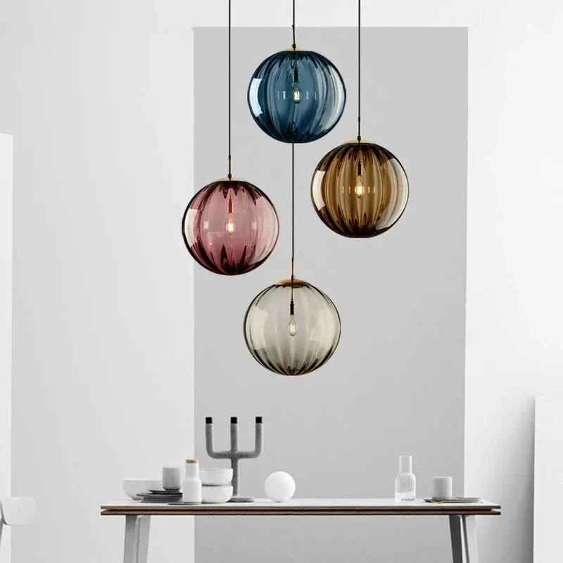 Modern Crystal Ball Pendant | Nordic Elegance
