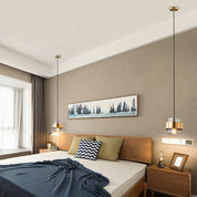 Nordic Crystal Pendant | Modern Brass Cylinder Design