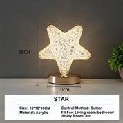 Stellora | Rechargeable 3D Crystal Night Light | Variable Touch Lamp