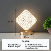 Stellora | Rechargeable 3D Crystal Night Light | Variable Touch Lamp