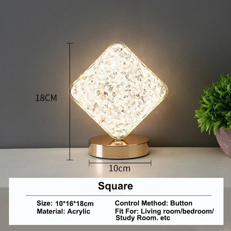 Stellora | Rechargeable 3D Crystal Night Light | Variable Touch Lamp