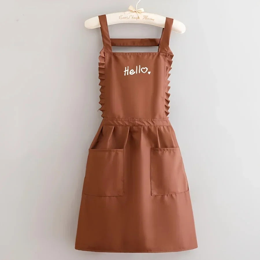 Waterproof Floral Princess Apron | Work Uniform