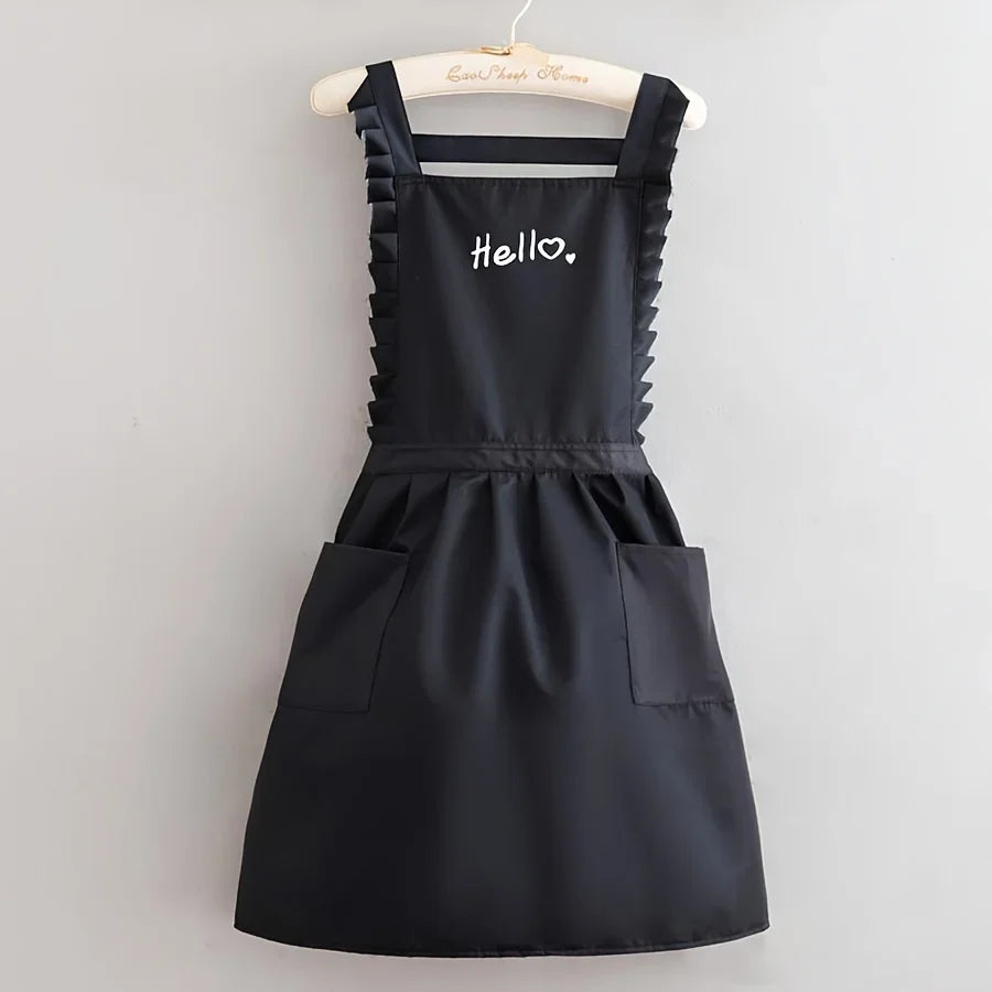Waterproof Floral Princess Apron | Work Uniform