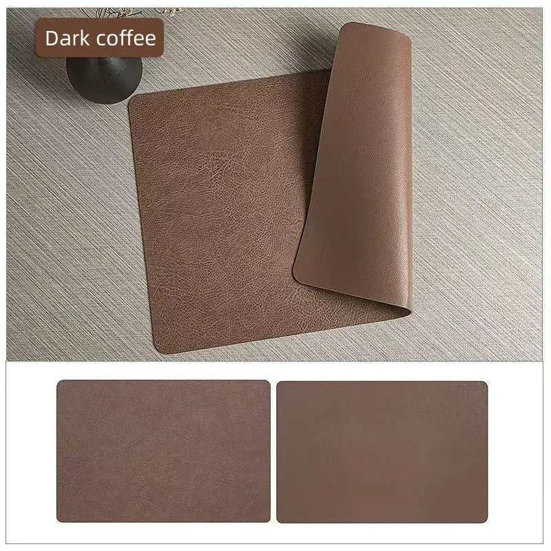 Double-Sided Faux Leather Placemats | Heat-Resistant and Waterproof