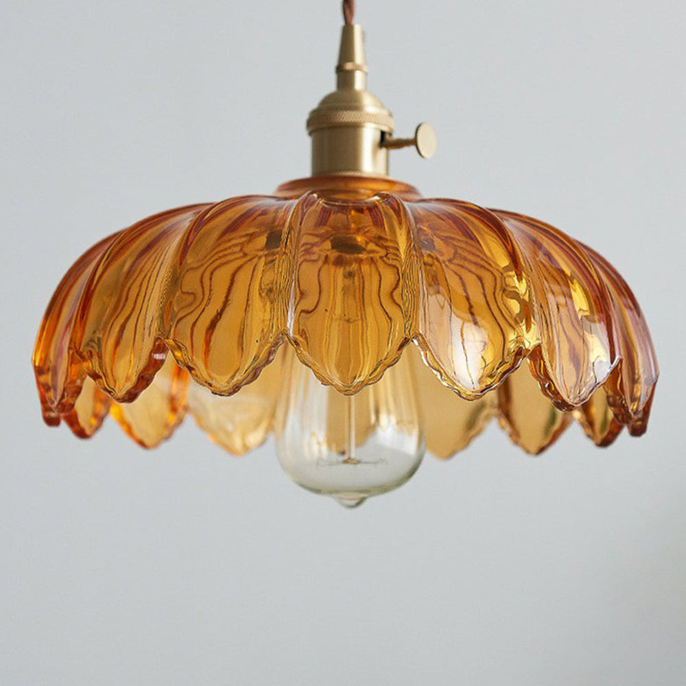 Vintage Flower Pendant | Coloured Crystal Light