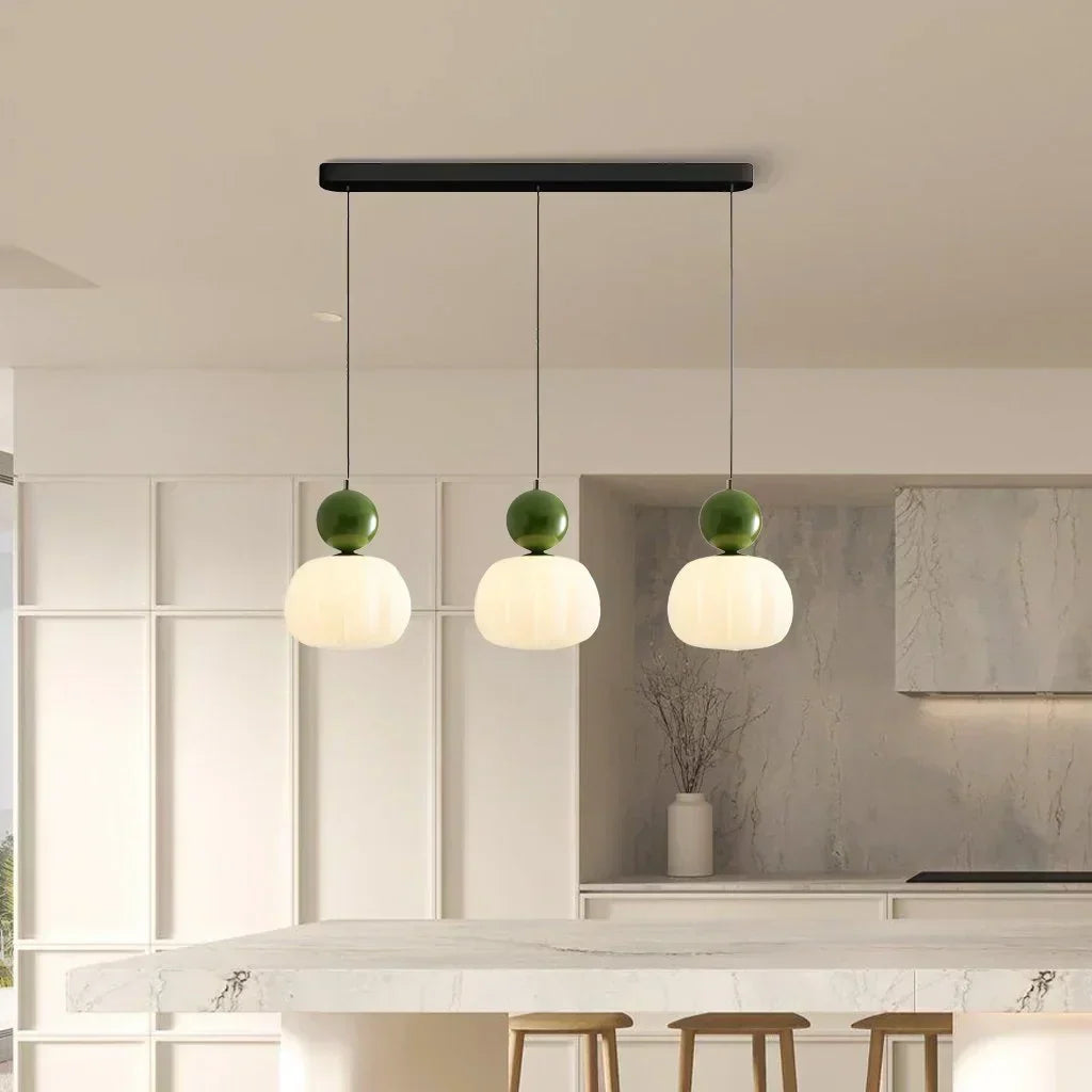 Pumpkin Glass Pendant | 1 or 3 G9 Spotlights
