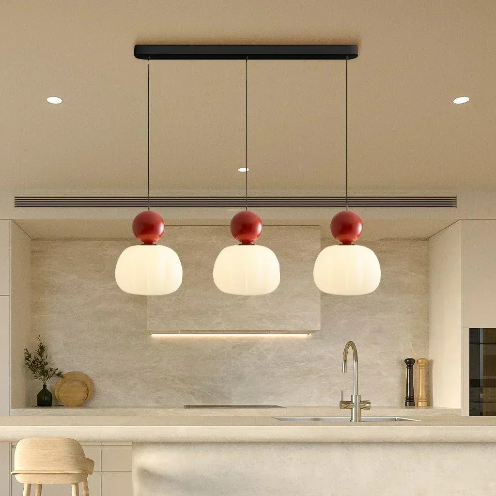 Pumpkin Glass Pendant | 1 or 3 G9 Spotlights