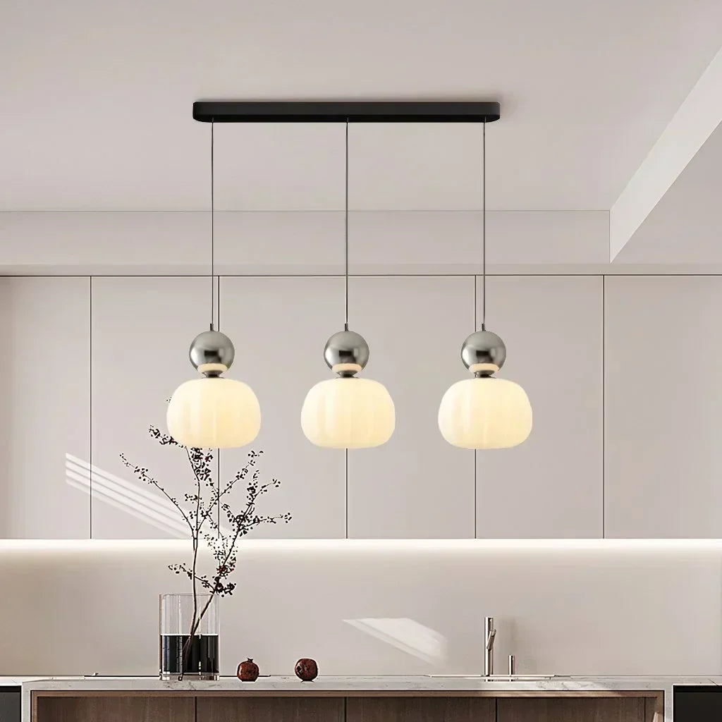 Pumpkin Glass Pendant | 1 or 3 G9 Spotlights